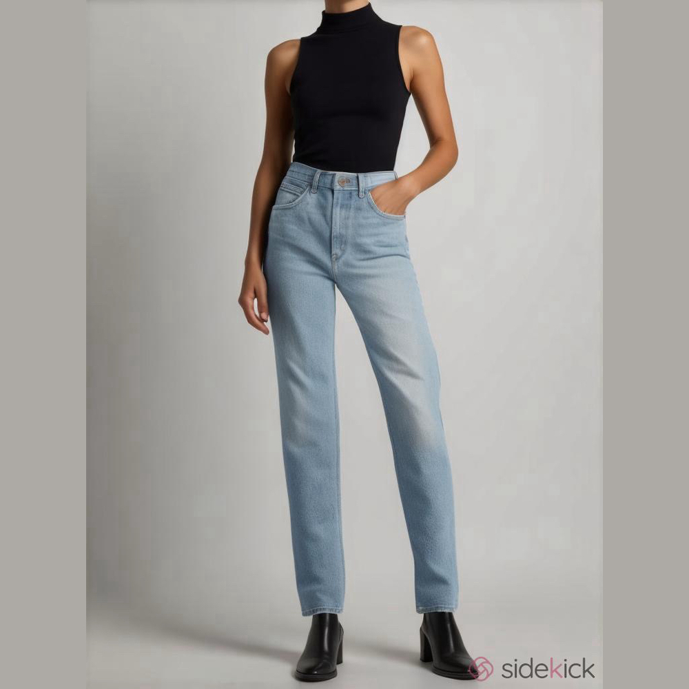 Levi's 70s High Slim Straight Jeans Premium Women's Size 32 Light Blue Denim